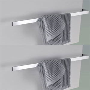 Handtuchhalter: mit zwei Handtuchhalter, einseitig offen, 550 mm in chrom