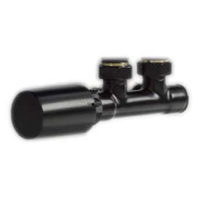 Montage-Set: Mittelanschluss Wand, Eckvariante, schwarz-matt