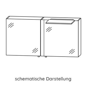 Ausführung Spiegelschrank: Anbauelement links