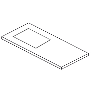 Ausschnitt Waschtischplatte: links für Connect Air 550 mm
