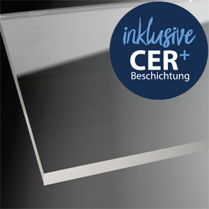 Glasvariante: Klarglas mit CER+ Beschichtung
