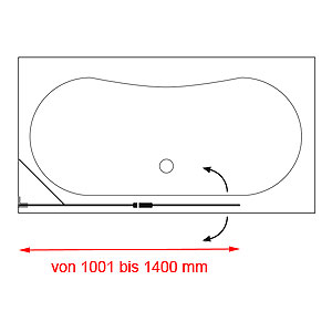 Breite: von 1001 bis 1400 mm