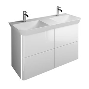 Ausführung Waschtisch mit Unterschrank: mit LED-Griffleistenbeleuchtung