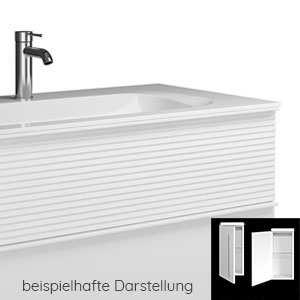 Ausführung Waschtisch mit Unterschrank: mit Plisséefront - Anschlag links