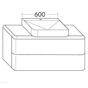 Ausführung Waschtisch mit Unterschrank: 60 cm Mineralguss-Waschtisch