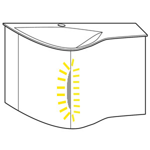 LED-Griffleistenbeleuchtung: LED - 1 Watt, Touch-Schalter, 4500 K