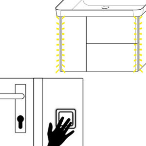 Schalter für Beleuchtung: Bedienung über Raumschaltung