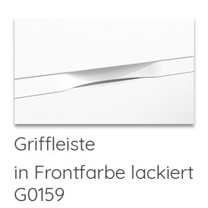 Griffvariante: Griffleiste in Frontfarbe lackiert