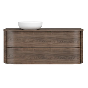 Ausführung Waschtisch mit Unterschrank: Keramik-Aufsatzbecken links