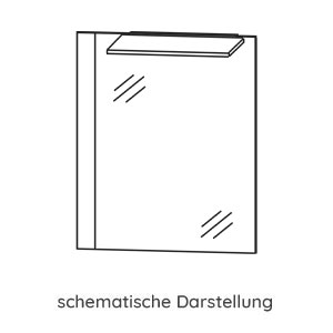 Ausführung Flächenspiegel: Dekorstreifen links