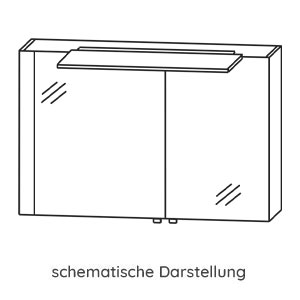 Ausführung Spiegelschrank: Dekorstreifen links