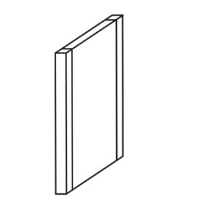 Seitenaufdopplung: mit Metallprofil - 320 mm Höhe