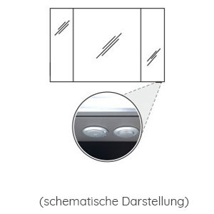 Position Schalter-Steckdosen-Element: unten - Breite: 120 cm