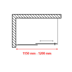 Breite: 1150 mm bis 1200 mm