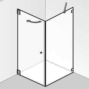 Ausführung Duschkabine: mit Drehtür