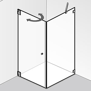 Ausführung Duschkabine: mit Pendeltür