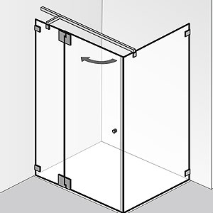 Ausführung Duschkabine: mit Drehtür