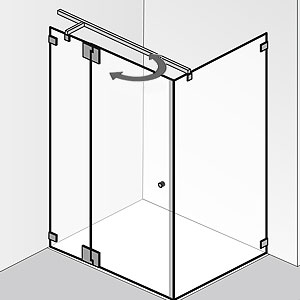 Ausführung Duschkabine: mit Pendeltür