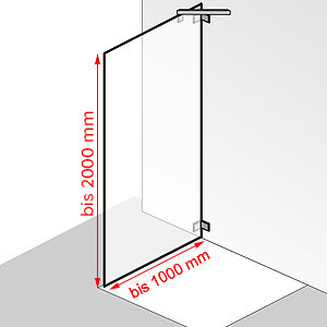 Breite / Höhe: bis 1000 mm / bis 2000 mm