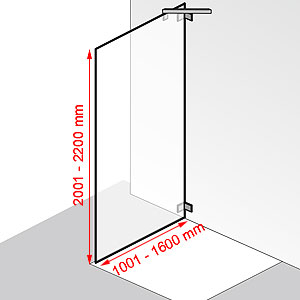 Breite / Höhe: 1001 - 1600 mm / 2001 - 2200 mm