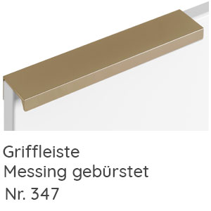 Griffvariante: Griffleiste Messing gebürstet