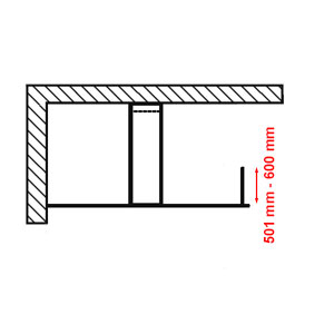 Tiefe: 501 mm bis 600 mm