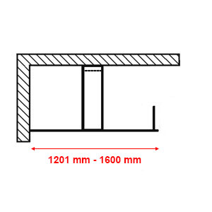 Breite: 1201 mm bis 1600 mm