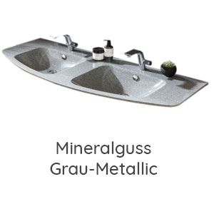 Waschtisch-Typ / -Farbe: Mineralguss Grau-Metallic