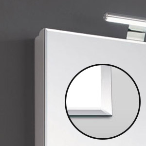 Spiegel / Spiegelschrank: Serie A mit Facettenschliff, 120 cm Breite