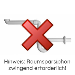 Siphon: ohne Raumsparsiphon