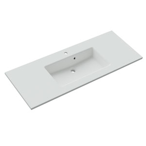 Waschtisch-Typ / -Farbe: Solid Surface Waschtisch - Breite: 133 cm Mitte