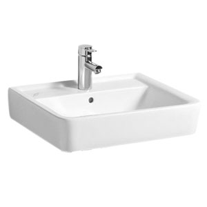 Waschtisch-Typ: 55 cm - 2x Geberit Renova Plan, Keramik, integr. Überlauf