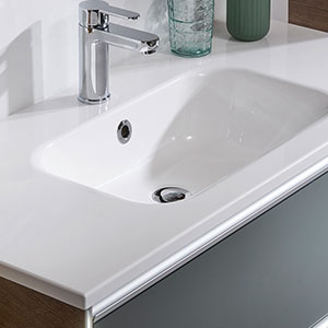 Waschtisch-Typ: Mineralmarmor-Doppelwaschtisch - 121 cm