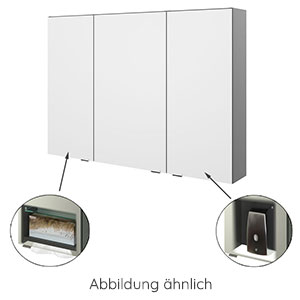Ausführung Spiegelschrank: Platz für Kosmetik-Tuchbox li, Platz für Seifenspender re