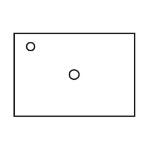 Ausschnitt Waschtischplatte: mit Ausschnitt für Aufsatzbecken und Armaturbohrung links