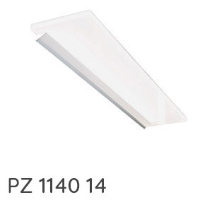 Aufsatzleuchte: LED-Aufsatzleuchte chrom matt, 23,18 Watt, 1434 mm Breite