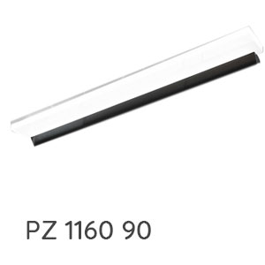 Aufsatzleuchte: LED-Aufsatzleuchte schwarz matt - 14,08 Watt - 934 mm Breite