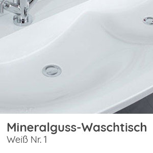 Waschtisch-Typ / -Farbe: STONEPLUS Doppelwaschtisch weiß - 1432 mm Breite