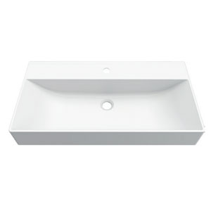 Waschtisch-Typ: PURO 80, Duratek, inkl. Clou Ab- und Überlauf in Chrom