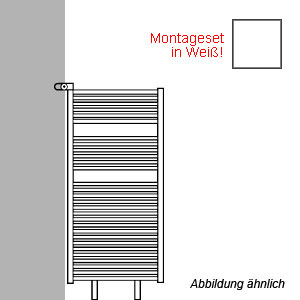 Montageart: als Raumteiler - inklusive Montageset in Weiß