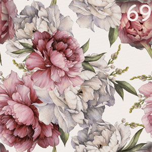 Motiv: Pfingstrosen Vintage Weiss