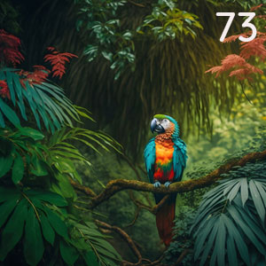 Motiv: Papagei im Urwald
