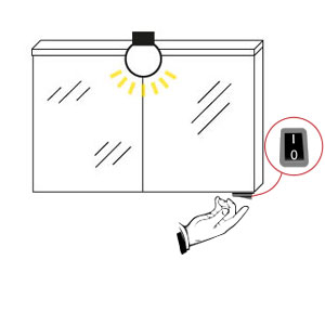 Schalter für Beleuchtung: ohne Sensorschalter