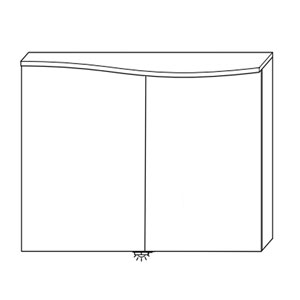 Ausführung Spiegelschrank: LED-Beleuchtung rechts