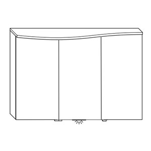 Ausführung Spiegelschrank: LED-Beleuchtung links