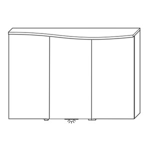 Ausführung Spiegelschrank: LED-Beleuchtung rechts