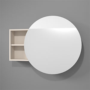 Ausführung Spiegelschrank: Türanschlag Rechts, Regal Links