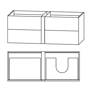 Ausführung Waschtischunterschrank: Anbauelement links, Waschtischposition rechts