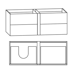 Ausführung Waschtischunterschrank: Anbauelement rechts, Waschtischposition links