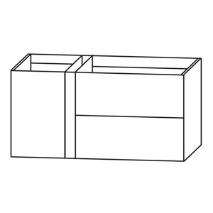 Ausführung Waschtischunterschrank: Anbauelement links, mit Push-to-open-Technik